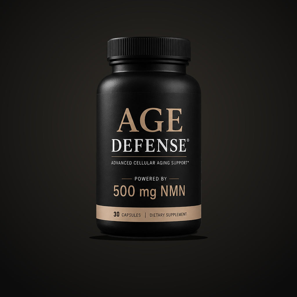 Front of the Age Defense bottle, 30 capsules