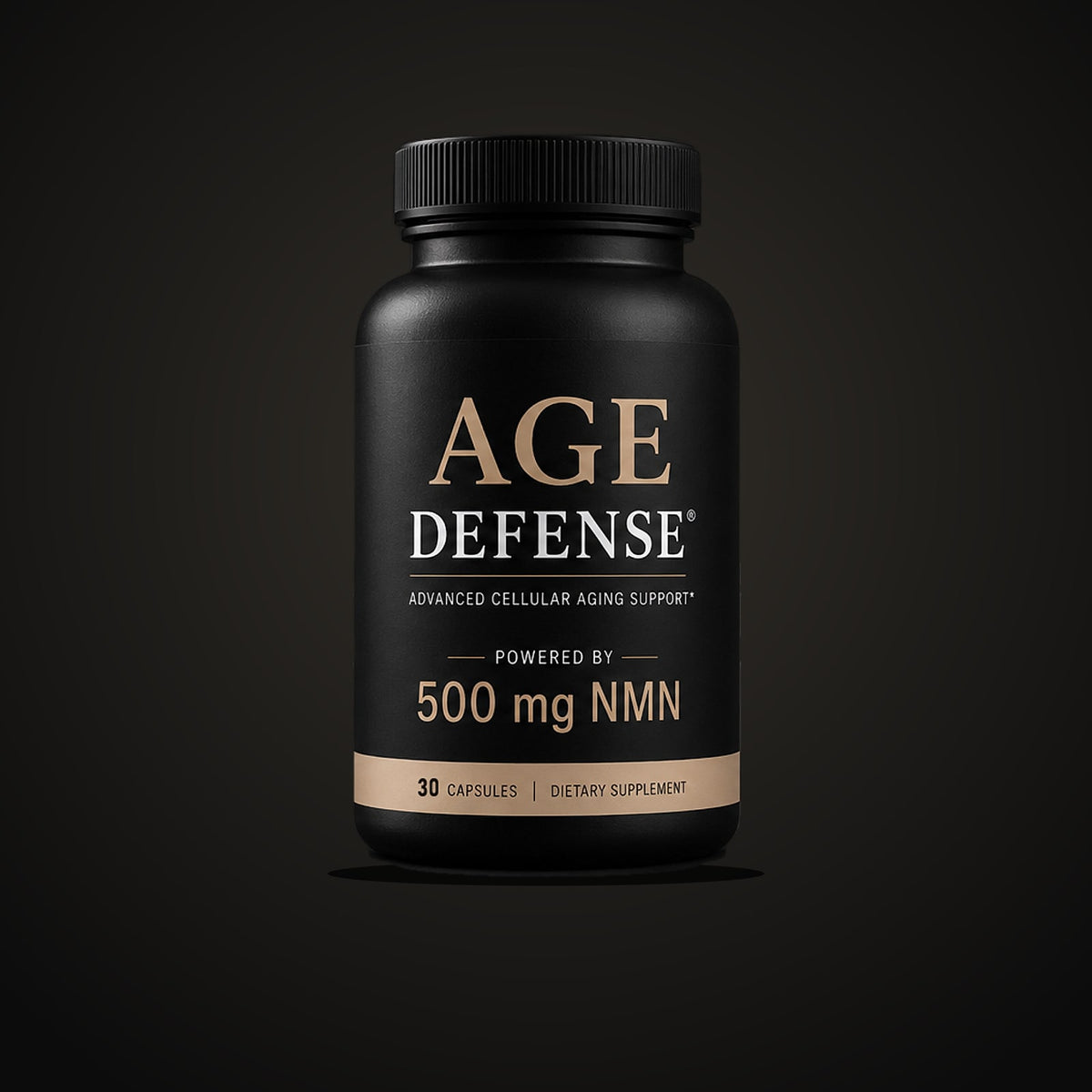 Front of the Age Defense bottle, 30 capsules